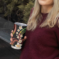 Hawaii Plumeria Reggae Tumbler Cup Polynesian Pattern