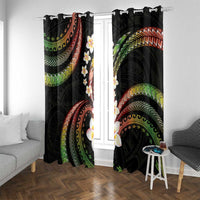 Hawaii Plumeria Reggae Window Curtain Polynesian Pattern LT01 With Grommets Reggae - Polynesian Pride