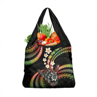 Hawaii Shaka Sign Grocery Bag Fantastic Frangipani Reggae