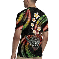 Hawaii Shaka Sign Rugby Jersey Fantastic Frangipani Reggae