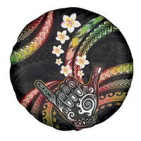 Hawaii Shaka Sign Spare Tire Cover Fantastic Frangipani Reggae