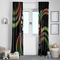 Hawaii Shaka Sign Window Curtain Fantastic Frangipani Reggae LT01 - Polynesian Pride
