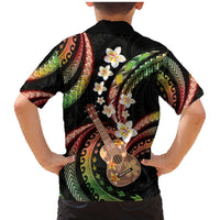 Hawaiian Ukulele Family Matching Mermaid Dress and Hawaiian Shirt Jawaiian Fantastic Plumeria