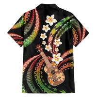 Hawaiian Ukulele Family Matching Summer Maxi Dress and Hawaiian Shirt Jawaiian Fantastic Plumeria