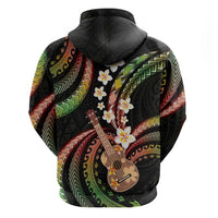 Hawaiian Ukulele Hoodie Jawaiian Fantastic Plumeria