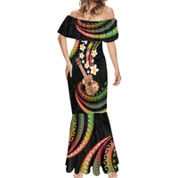 Hawaiian Ukulele Mermaid Dress Jawaiian Fantastic Plumeria