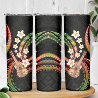Hawaiian Ukulele Skinny Tumbler Jawaiian Fantastic Plumeria