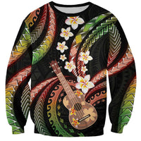 Hawaiian Ukulele Sweatshirt Jawaiian Fantastic Plumeria