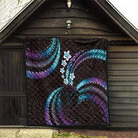 Hawaii Map Kanaka Maoli Quilt Fantastic Frangipani Amethyst Gradient