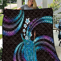 Hawaii King Kamehameha Quilt Fantastic Plumeria Amethyst Gradient