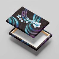 Hawaii Plumeria Canvas Wall Art Amethyst Gradient Polynesian Pattern LT01 - Polynesian Pride