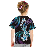 Hawaii Plumeria Kid T Shirt Amethyst Gradient Polynesian Pattern LT01 - Polynesian Pride