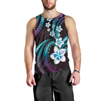 Hawaii Plumeria Men Tank Top Amethyst Gradient Polynesian Pattern LT01 - Polynesian Pride