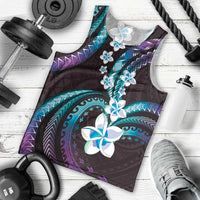 Hawaii Plumeria Men Tank Top Amethyst Gradient Polynesian Pattern LT01 - Polynesian Pride