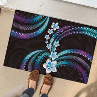 Hawaii Plumeria Rubber Doormat Amethyst Gradient Polynesian Pattern LT01 - Polynesian Pride
