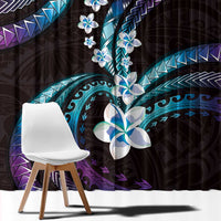 Hawaii Plumeria Window Curtain Amethyst Gradient Polynesian Pattern LT01 - Polynesian Pride