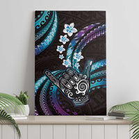 Hawaii Shaka Sign Canvas Wall Art Fantastic Frangipani Amethyst Gradient LT01 - Polynesian Pride