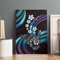 Hawaii Shaka Sign Canvas Wall Art Fantastic Frangipani Amethyst Gradient LT01 - Polynesian Pride