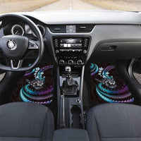 Hawaii Shaka Sign Car Mats Fantastic Frangipani Amethyst Gradient