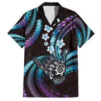 Hawaii Shaka Sign Hawaiian Shirt Fantastic Frangipani Amethyst Gradient LT01 Purple - Polynesian Pride