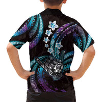 Hawaii Shaka Sign Hawaiian Shirt Fantastic Frangipani Amethyst Gradient LT01 - Polynesian Pride