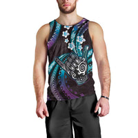 Hawaii Shaka Sign Men Tank Top Fantastic Frangipani Amethyst Gradient LT01 - Polynesian Pride