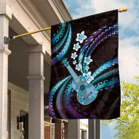 Hawaiian Ukulele Garden Flag Amethyst Gradient Fantastic Plumeria