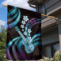 Hawaiian Ukulele Garden Flag Amethyst Gradient Fantastic Plumeria