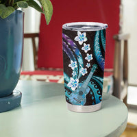 Hawaiian Ukulele Tumbler Cup Amethyst Gradient Fantastic Plumeria