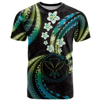 Hawaii Map Kanaka Maoli T Shirt Fantastic Frangipani Chartreuse Cyan