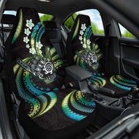 Hawaii Shaka Sign Car Seat Cover Fantastic Frangipani Chartreuse Cyan