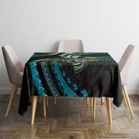 Hawaii Shaka Sign Tablecloth Fantastic Frangipani Chartreuse Cyan LT01 - Polynesian Pride