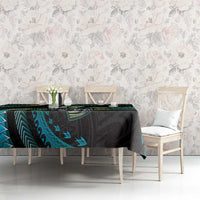 Hawaii Shaka Sign Tablecloth Fantastic Frangipani Chartreuse Cyan LT01 - Polynesian Pride