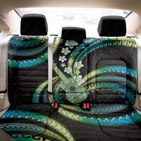 Hawaiian Ukulele Back Car Seat Cover Chartreuse Cyan Fantastic Plumeria