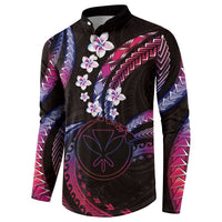 Hawaii Map Kanaka Maoli Button Sweatshirt Fantastic Frangipani Sweet Dream LT01 - Polynesian Pride