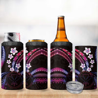 Hawaii Map Kanaka Maoli 4 in 1 Can Cooler Tumbler Fantastic Frangipani Sweet Dream