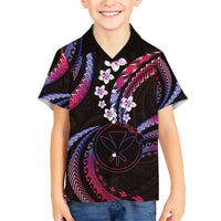 Hawaii Map Kanaka Maoli Family Matching Short Sleeve Bodycon Dress and Hawaiian Shirt Fantastic Frangipani Sweet Dream