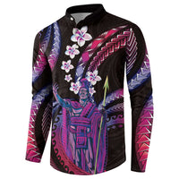 Hawaii King Kamehameha Button Sweatshirt Fantastic Plumeria Sweet Vibes