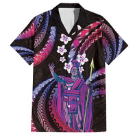 Hawaii King Kamehameha Family Matching Long Sleeve Bodycon Dress and Hawaiian Shirt Fantastic Plumeria Sweet Vibes