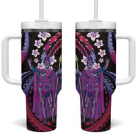 Hawaii King Kamehameha Tumbler With Handle Fantastic Plumeria Sweet Vibes