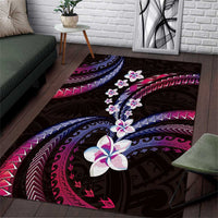 Hawaii Plumeria Area Rug Sweet Gradient Polynesian Pattern