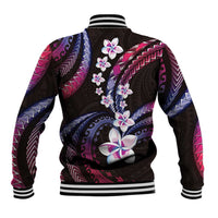 Hawaii Plumeria Baseball Jacket Sweet Gradient Polynesian Pattern LT01 - Polynesian Pride