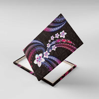 Hawaii Plumeria Canvas Wall Art Sweet Gradient Polynesian Pattern LT01 With Frame Pink - Polynesian Pride