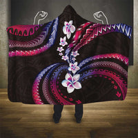 Hawaii Plumeria Hooded Blanket Sweet Gradient Polynesian Pattern LT01 - Polynesian Pride