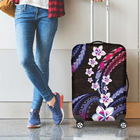 Hawaii Plumeria Luggage Cover Sweet Gradient Polynesian Pattern