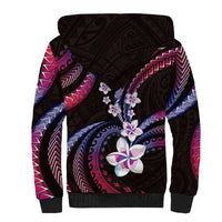 Hawaii Plumeria Sherpa Hoodie Sweet Gradient Polynesian Pattern LT01 - Polynesian Pride