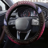 Hawaii Plumeria Steering Wheel Cover Sweet Gradient Polynesian Pattern