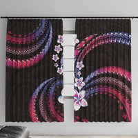 Hawaii Plumeria Window Curtain Sweet Gradient Polynesian Pattern LT01 With Hooks Pink - Polynesian Pride