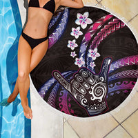 Hawaii Shaka Sign Beach Blanket Fantastic Frangipani Sweet Vibes LT01 - Polynesian Pride