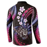 Hawaii Shaka Sign Button Sweatshirt Fantastic Frangipani Sweet Vibes LT01 - Polynesian Pride